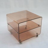 Table d'appoint lucite en plexiglas par Michel Dumas pour Roche Bobois, 1970