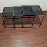 Nesting tables metal indus 80's