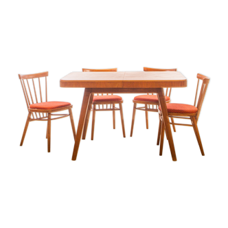Ensemble table et 4 chaises Antonin Suman 1960