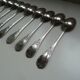 Lot 12 small silver metal spoons Christofle marly model floral decoration