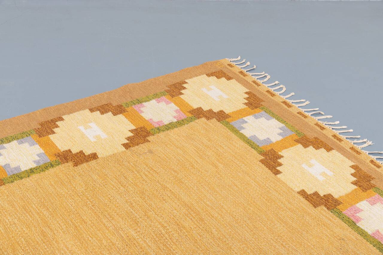 Vintage Doris Leslie Blau Collection Flat-Weave Rug by Ingegerd Silow, Sweden