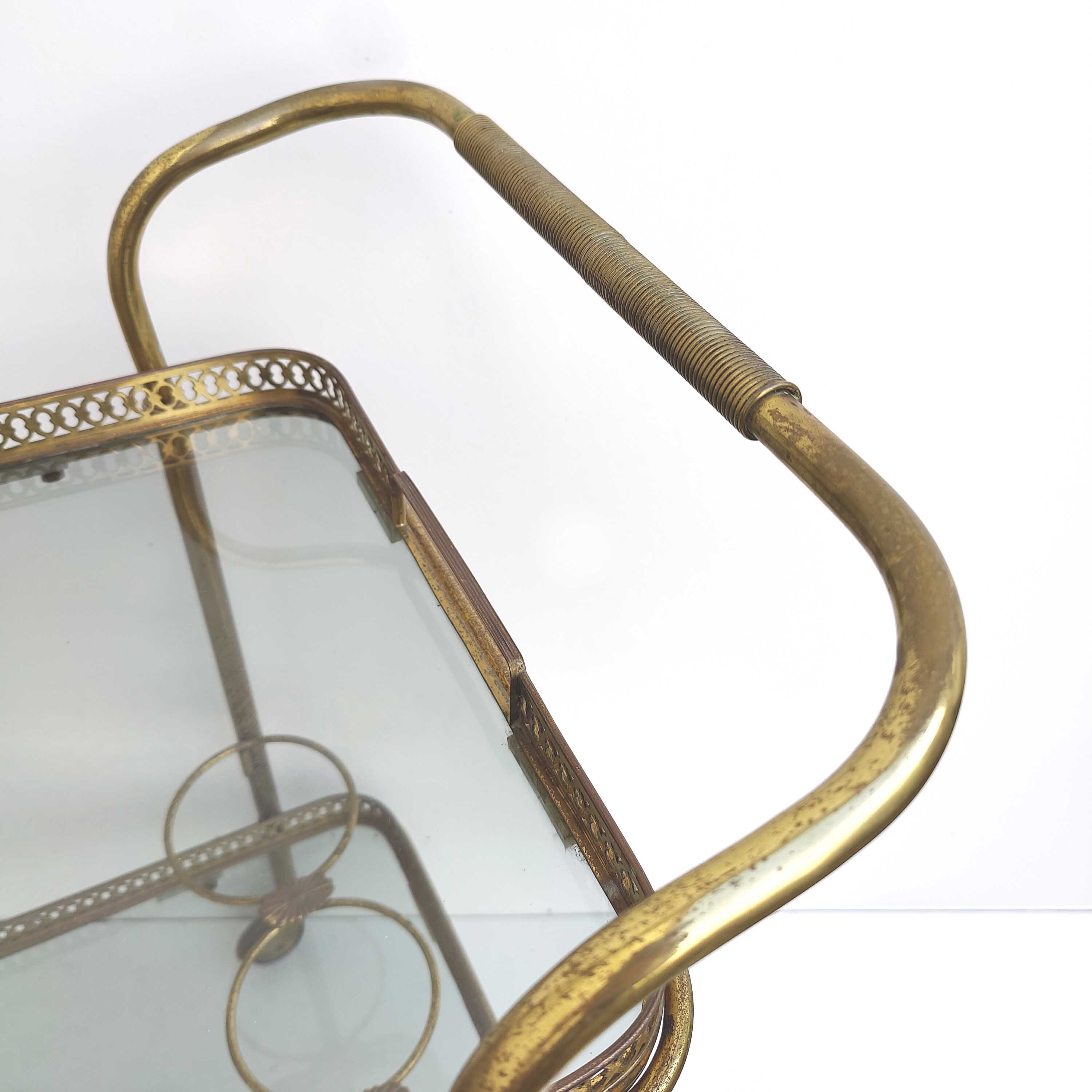 Brass and glass golden bar