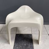 Casala white low stool 1970s