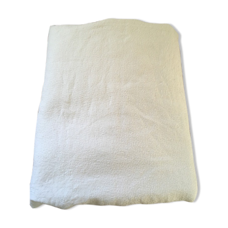 Old damascened white tablecloth