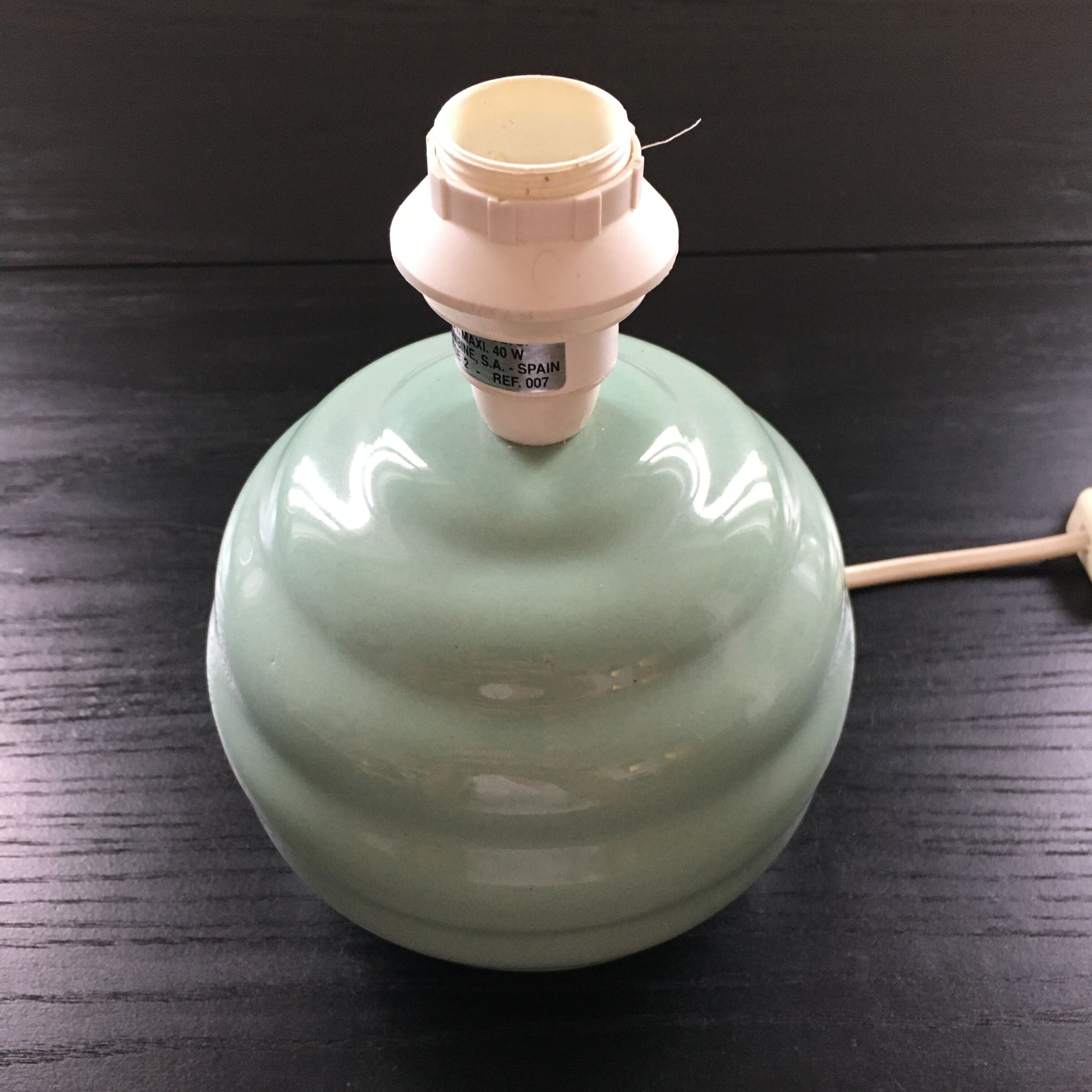Celadon ball lamp base