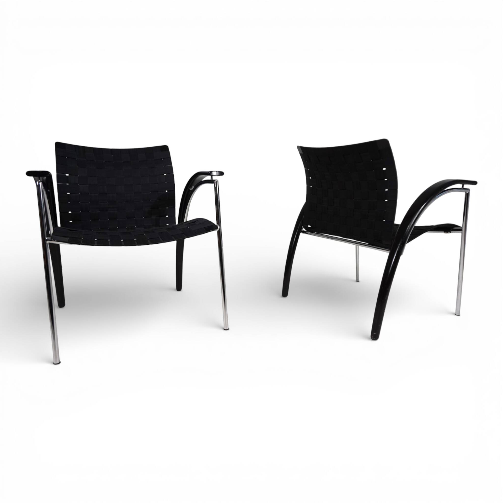 Thonet set of 2 lounge chairs by Peter Maly, 1980