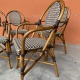 4 chaises Bistrot Parisienne Paris Rotin & scoubidou