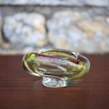 Art glass ashtray, Flavio polished ashtray, collection, glass art, ashtray, vintage