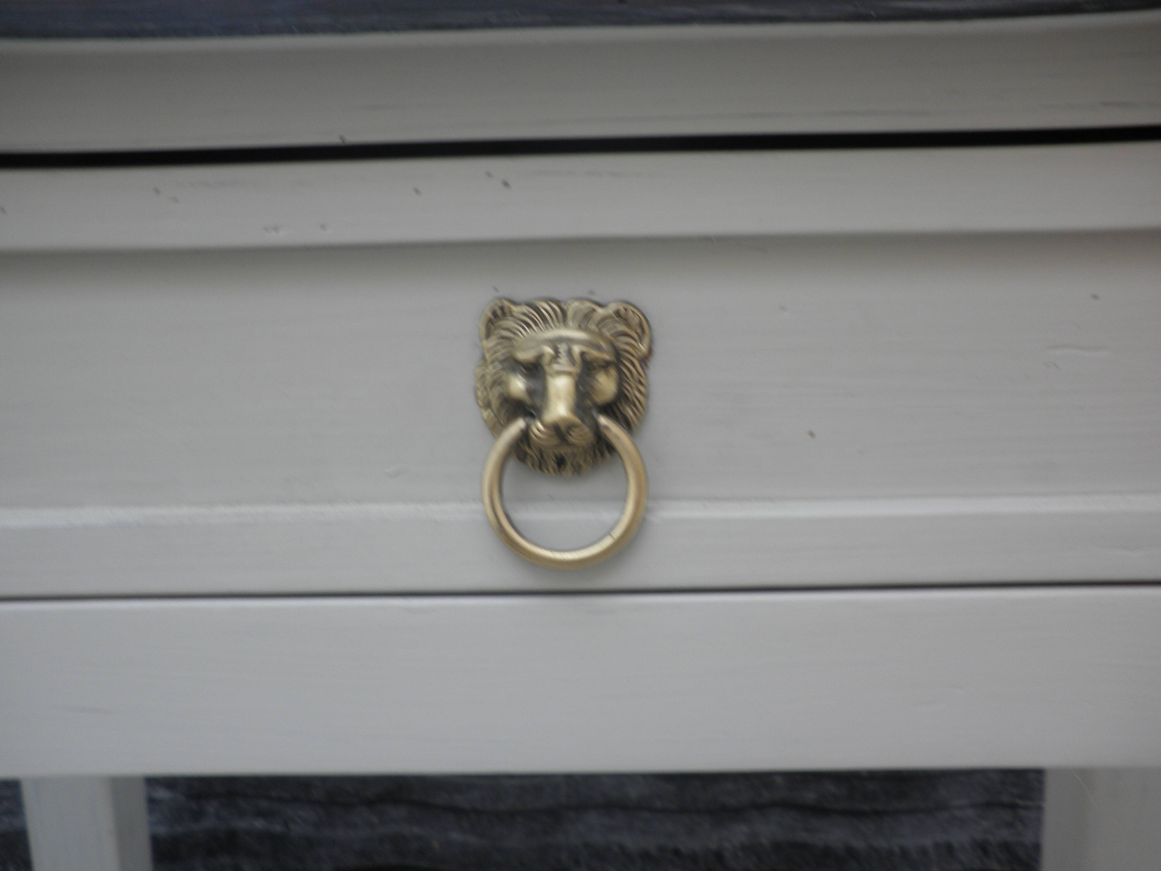 Painted wooden side table