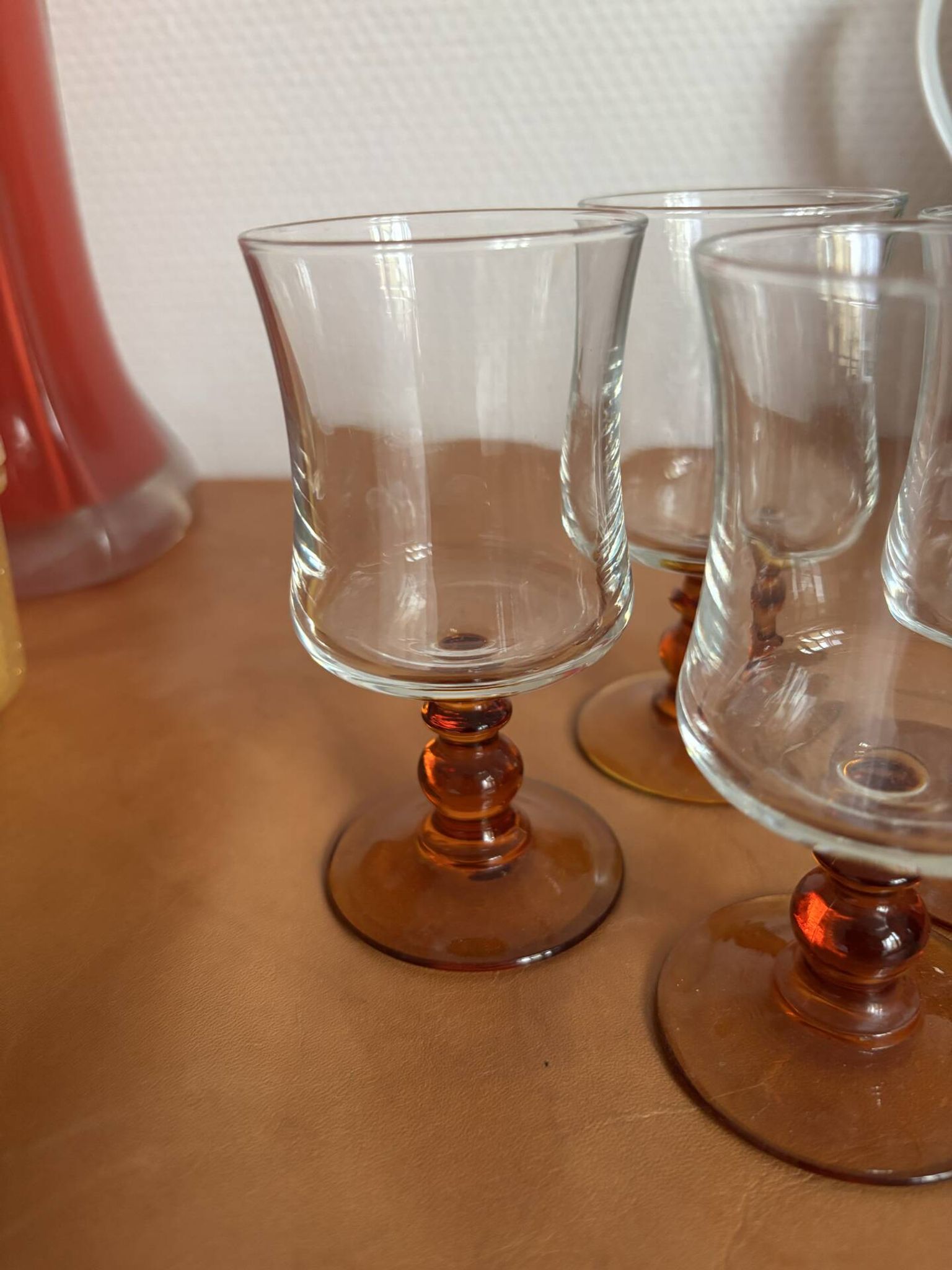 Lot verres ambre
