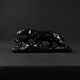 Black ceramic hunting panther from the Art Deco period, circa 1930