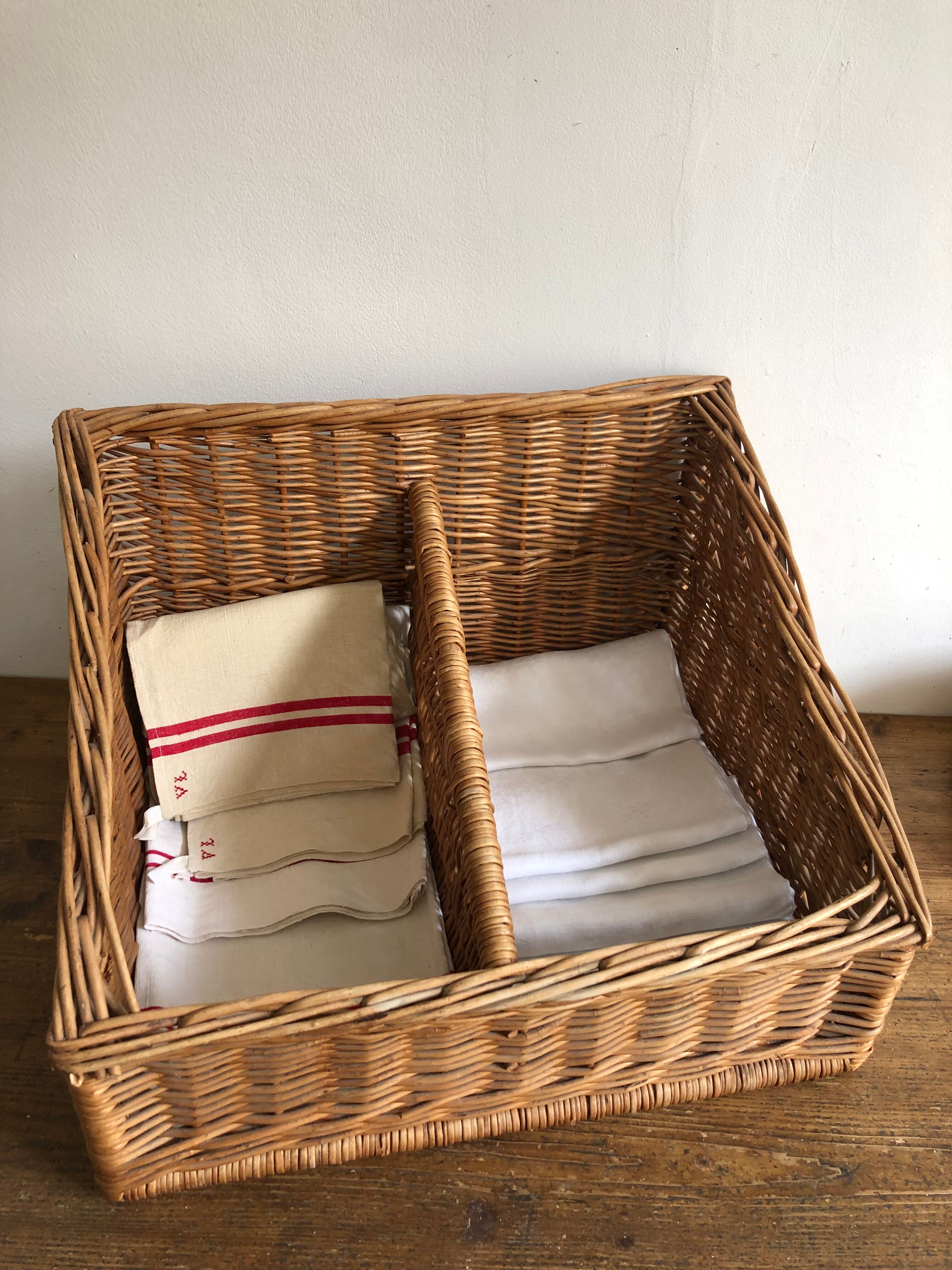 Old bakery basket, woven wicker basket