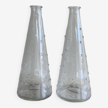 2 vases soliflores en verre