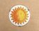 Round wall or ceiling light, yellow sun, opaque glass, 1980s
