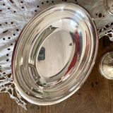 Silver oval serving dish