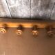 Portemanteau mural vintage 4 patères en bois tourné