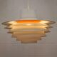 XL Verona Pendant by Svend Middelboe - 1980s Scandinavian  - White/Yellow
