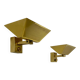Pair of vintage wall lights, brass, Italy 1970