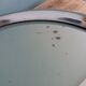 Art Deco silver round mirror tray