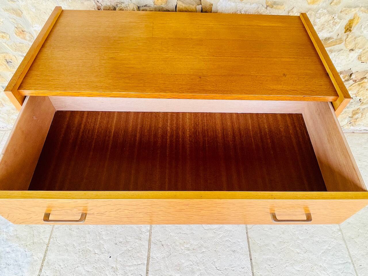 Vintage 4-drawer chest of drawers by Capelle, circa 1960s