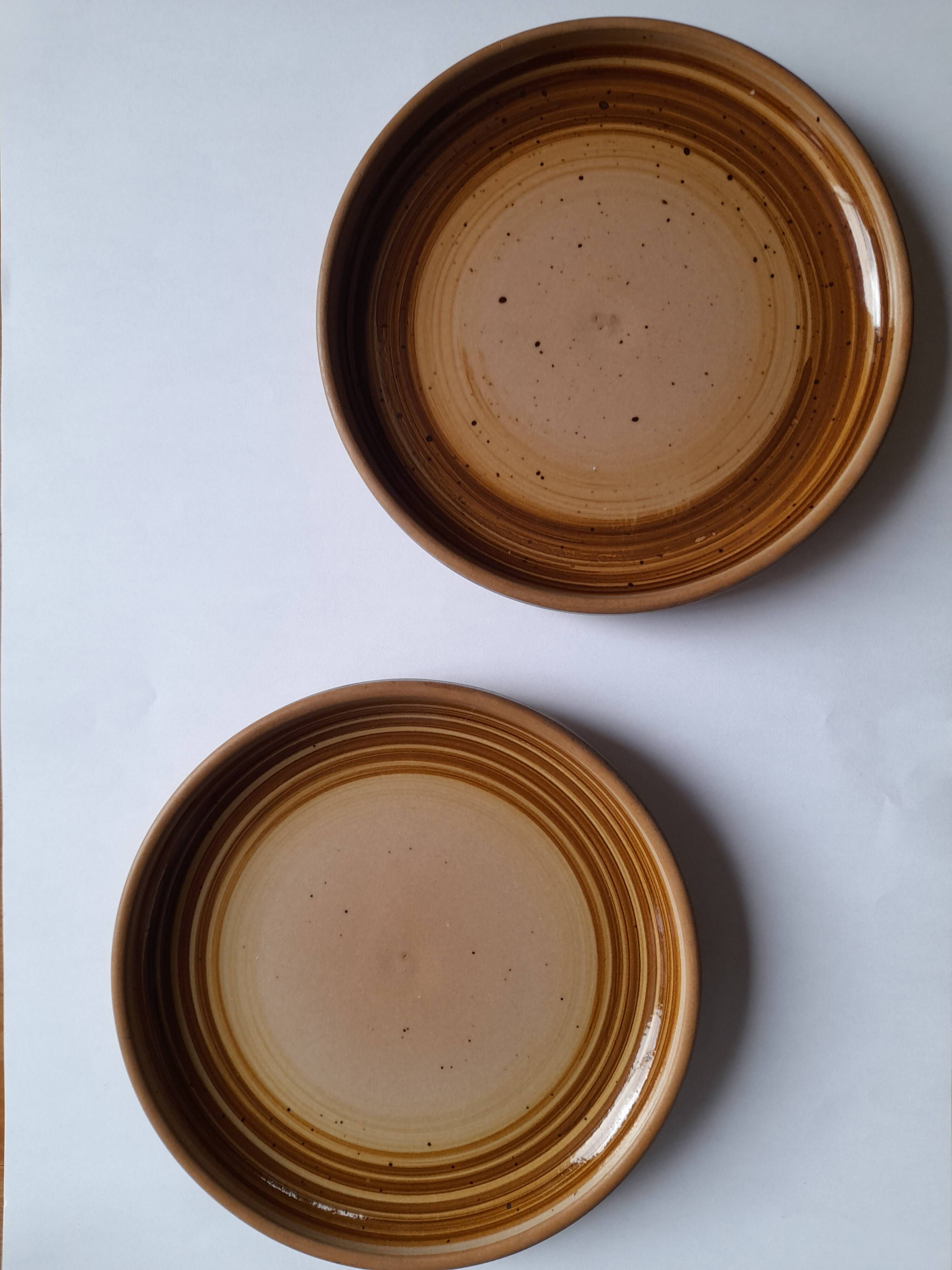 Set of 7 vintage dessert plates - Gien stoneware