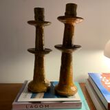 Pair of large tamegroute candle holders