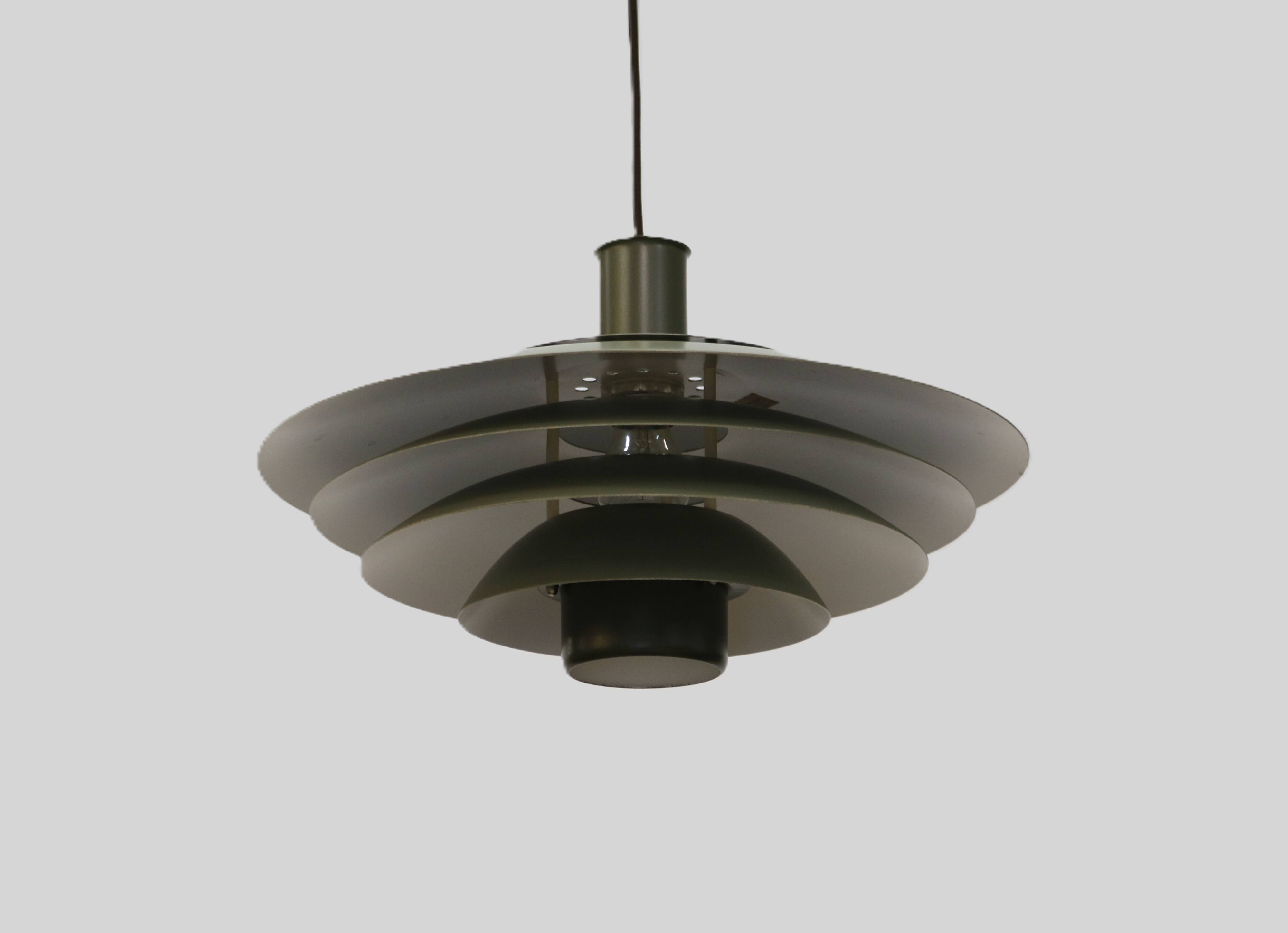 Unique green-coloured Nordic pendant lamp by Form Light model 52610, Denmark.