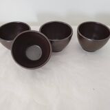 Set of 4 ceramic bowls / ramekins signed Turgis