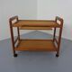 Danish Teak Bar Cart with Removable Tray, 1960s