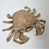 Vintage brass ashtray crab