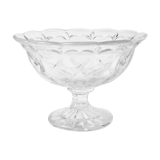 Coupe sur pied en verre facetté