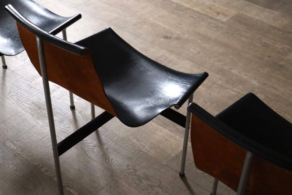 Katavolos, Kelley and Littell T-chairs for ICF de Padova, Italy 1952 set of 4