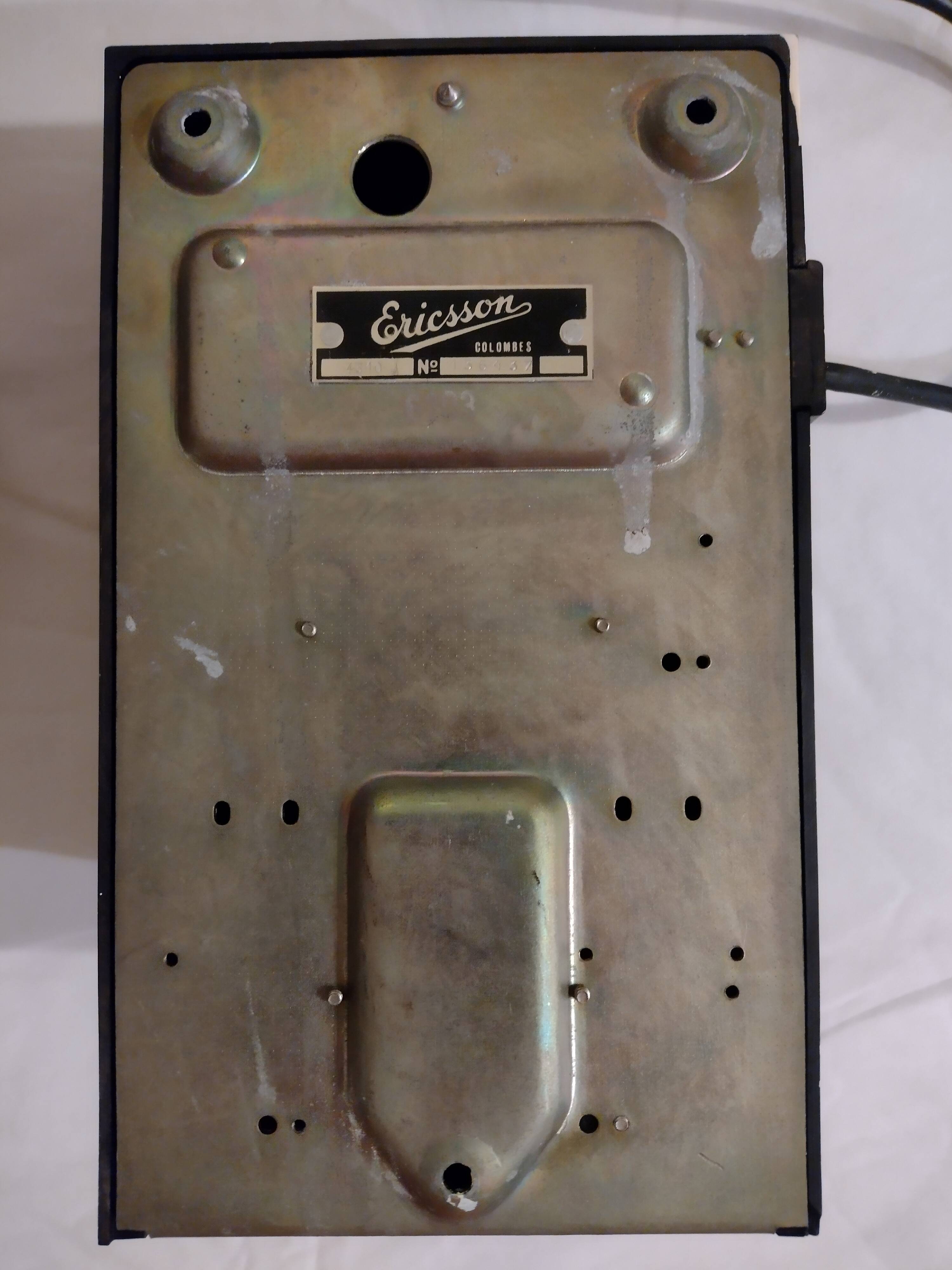 Old Vintage Wall Telephone U43 black with ptt dial