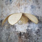 Flower suspension metal structure, 6 raffia petals