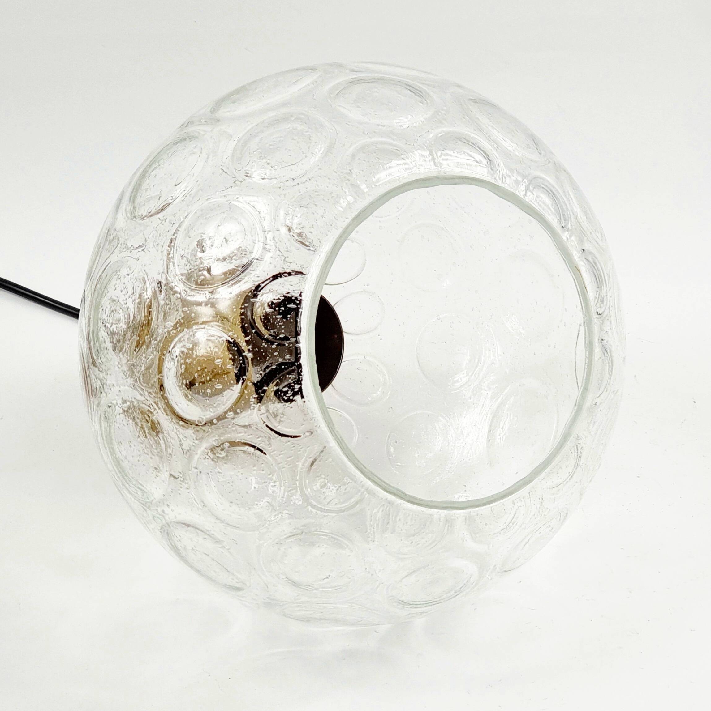 Mid-Century Bubble Glass & Brass Ceiling Light/Pendant by Helena Tynell for Limburg, Germany, 1960s