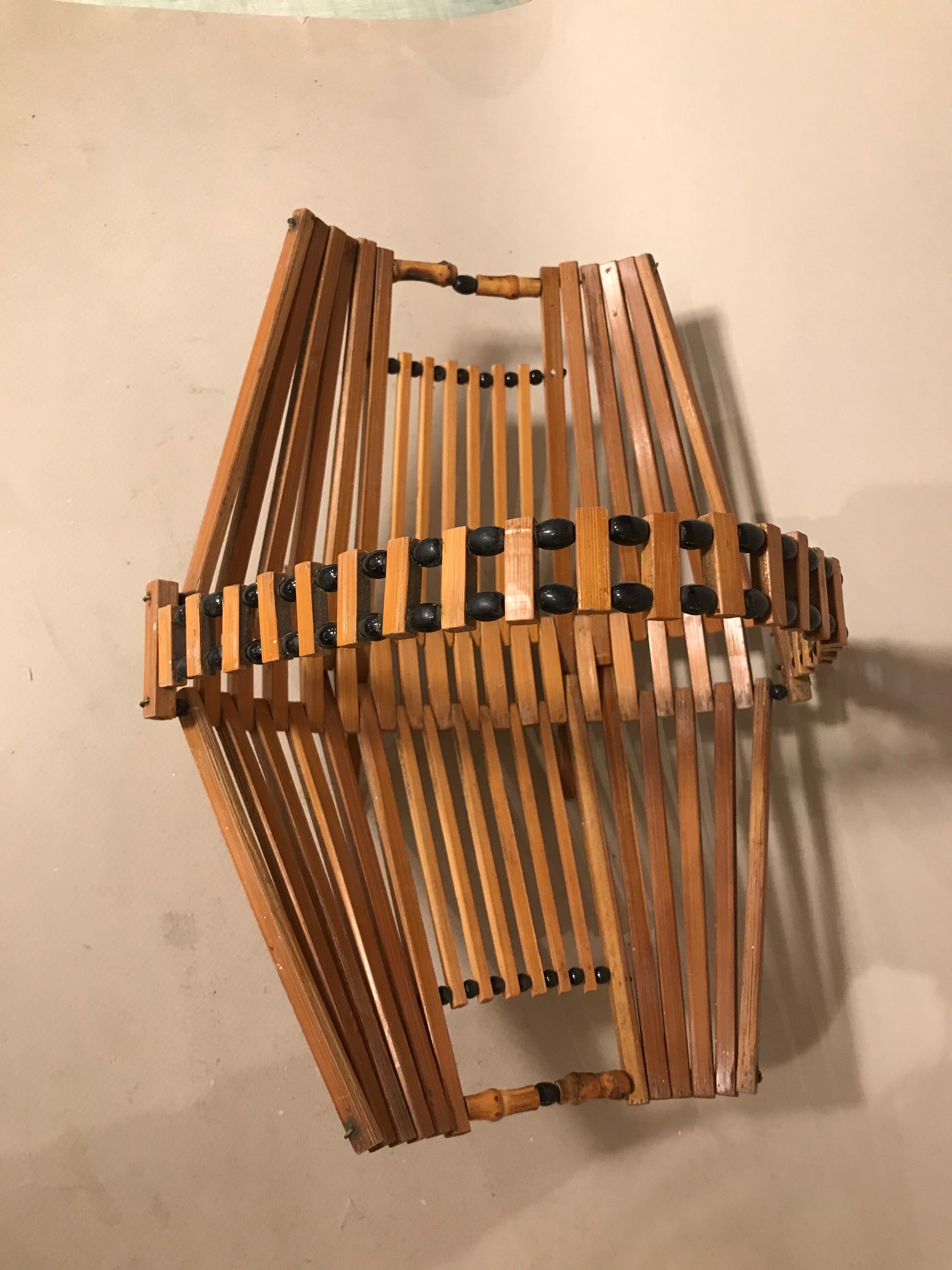 Rattan wicker bamboo fruit cup 1960 f