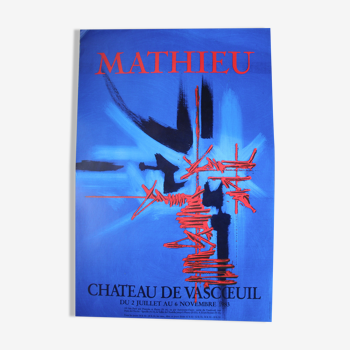 Old poster of gallery painter of mathieu