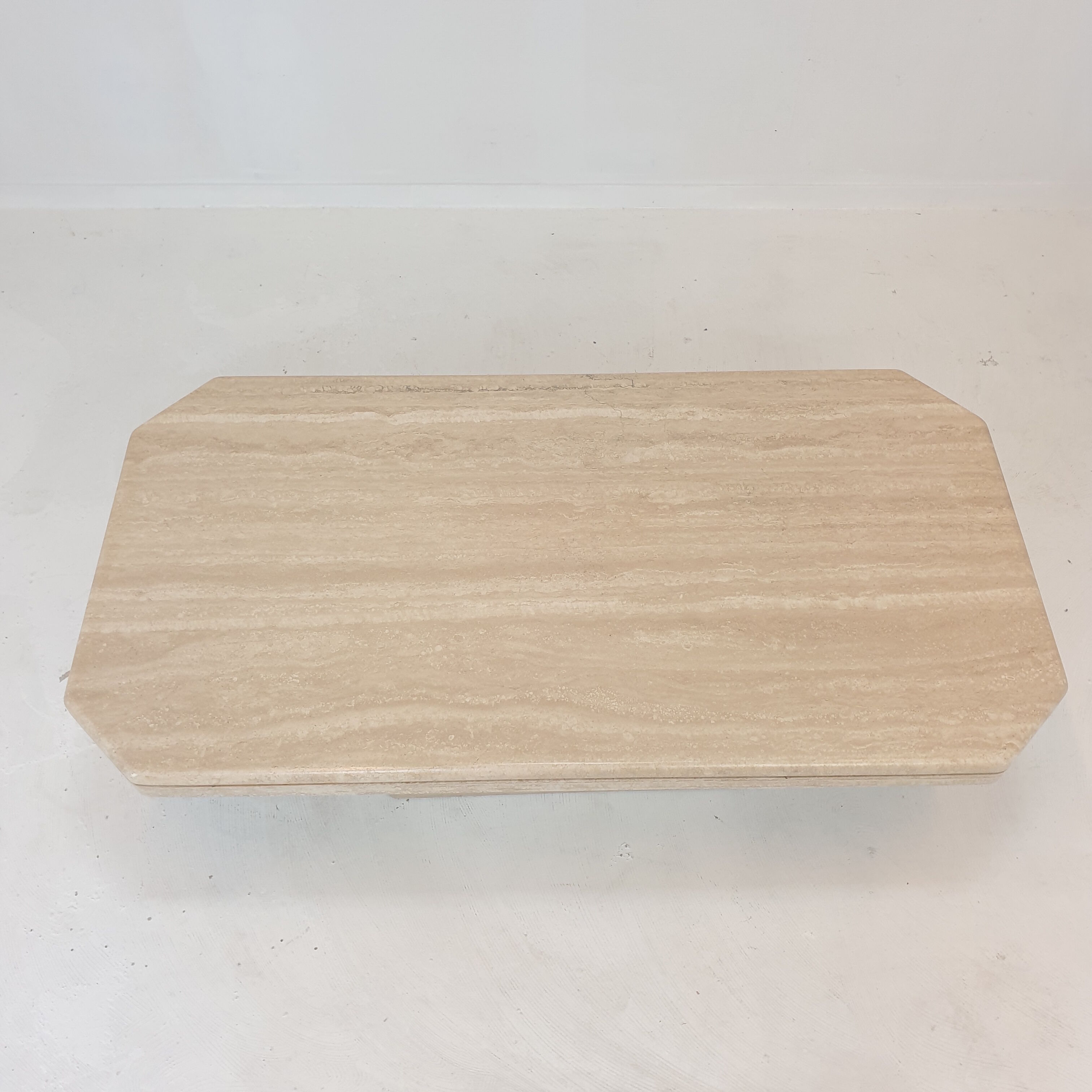 Italian travertine coffee table, 1980's