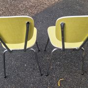 Paire de chaises en formica jaune