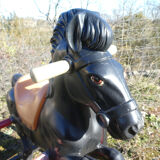 Vintage carousel riding horse
