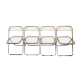 Four Plia folding chairs by Giancarlo Piretti edited by Castelli