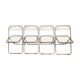 Quatre chaises pliantes Plia de Giancarlo Piretti éditées par Castelli