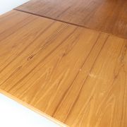 Table à manger en teck avec rallonges, de design danois, années 1960