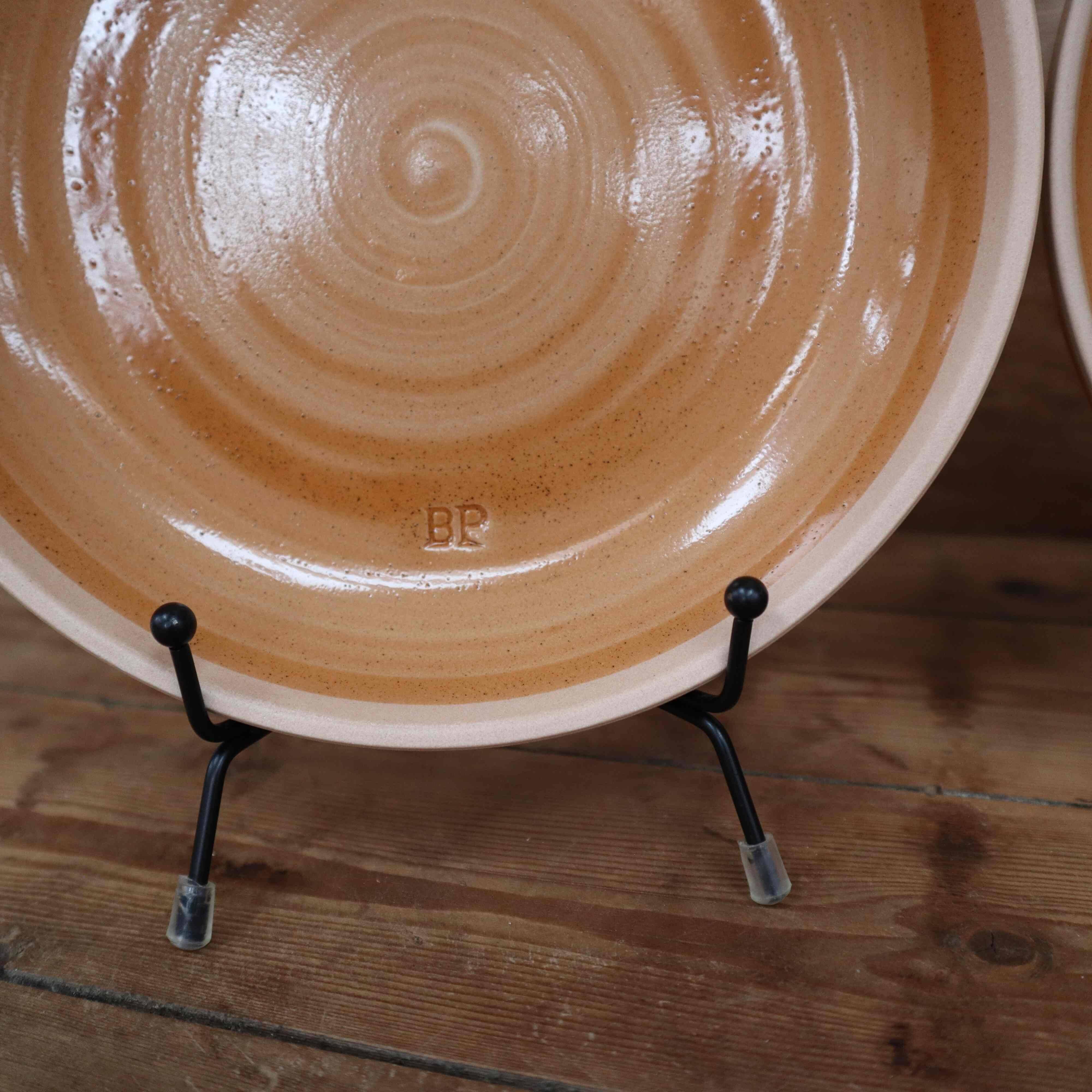 4 Sarreguemines BP sandstone dessert plates