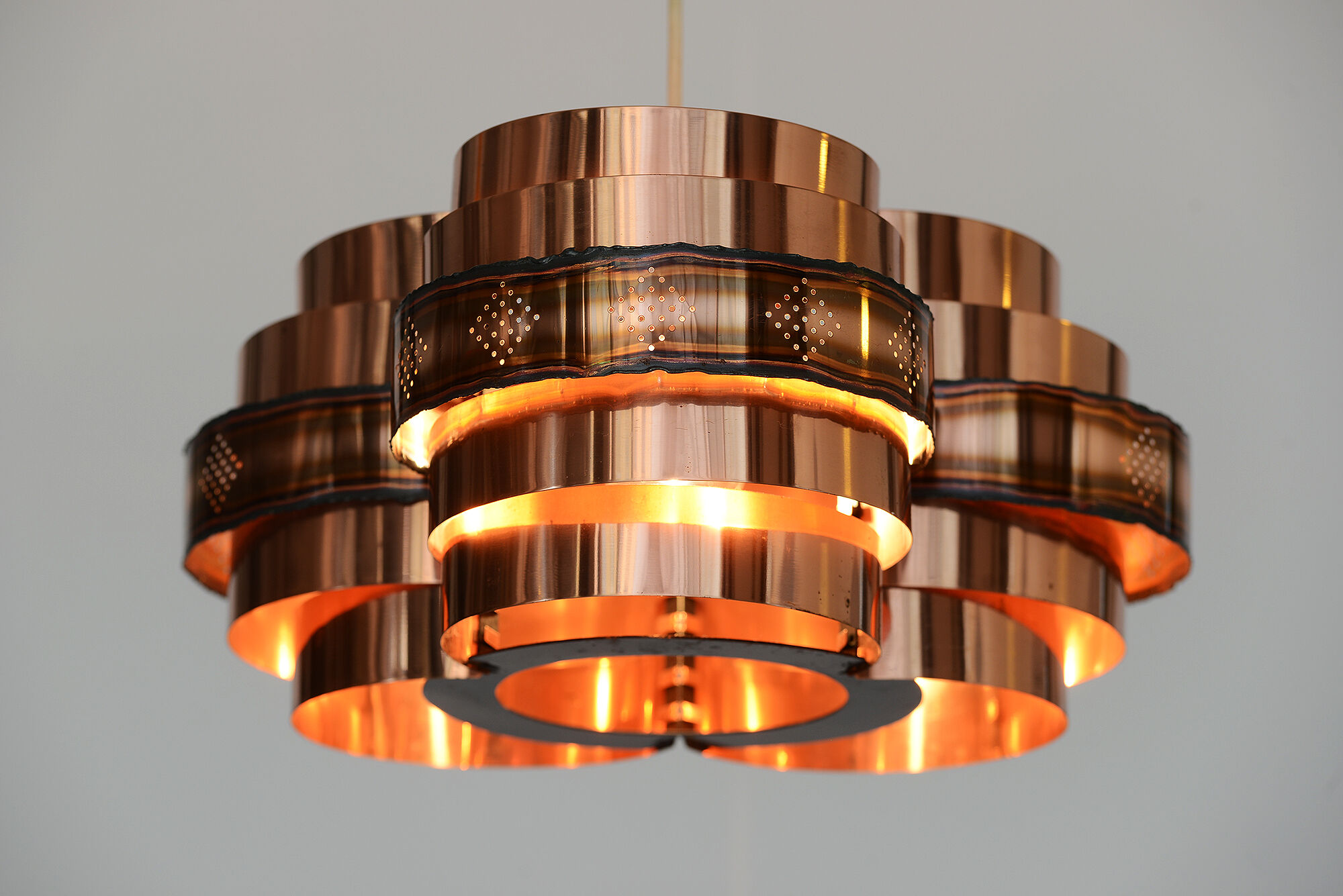 Hanging lamp by Werner Shou for Coronell Electro Denmark 1970s