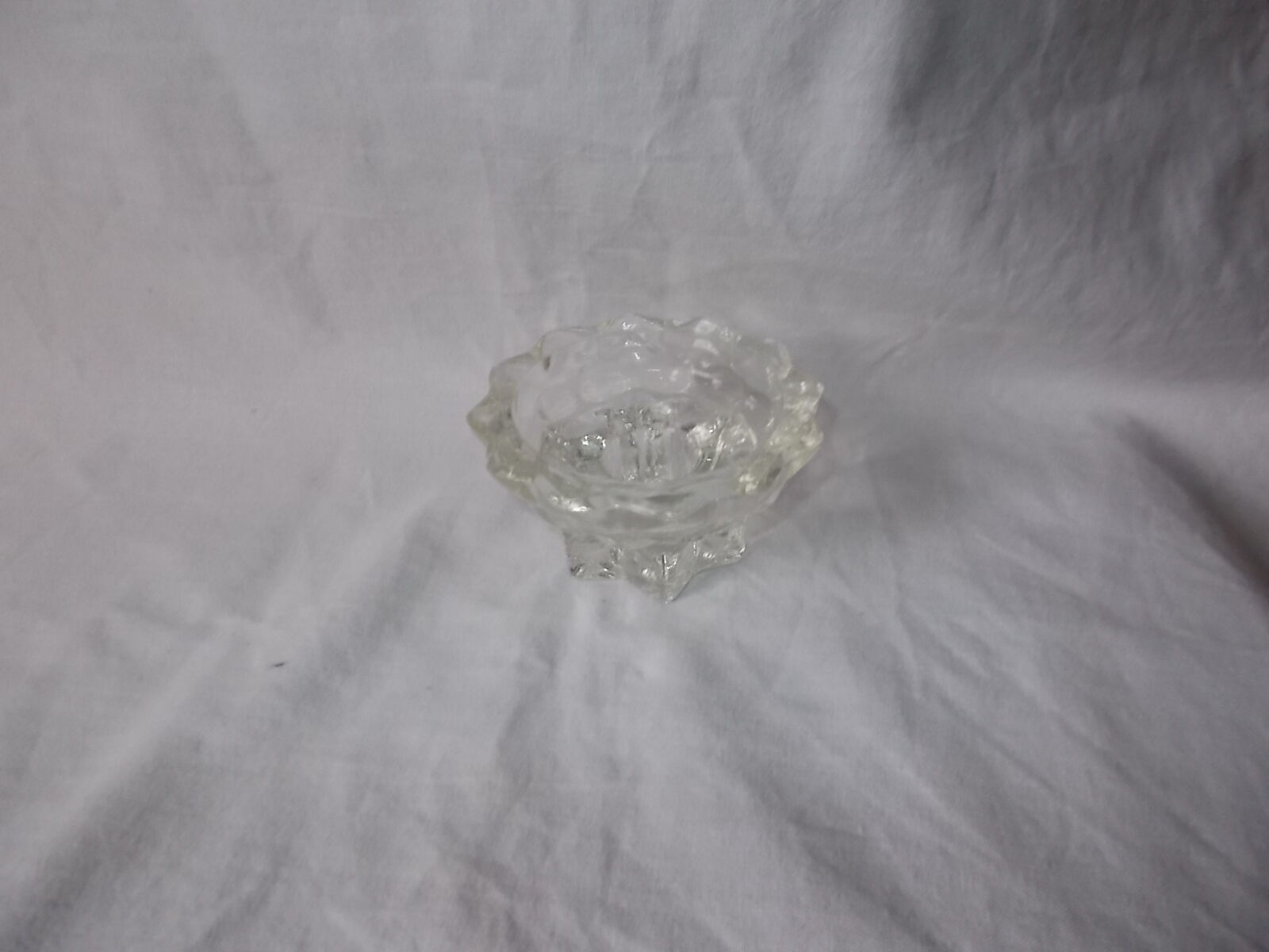 Candlestick shape in "star" crystal glass