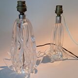 Pair of crystal lamps, France 1940/1950.