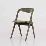 Chaise verte, design danois, années 1970, production : Danemark