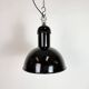 Black Enamel Industrial Pendant Lamp from AEG, 1930s