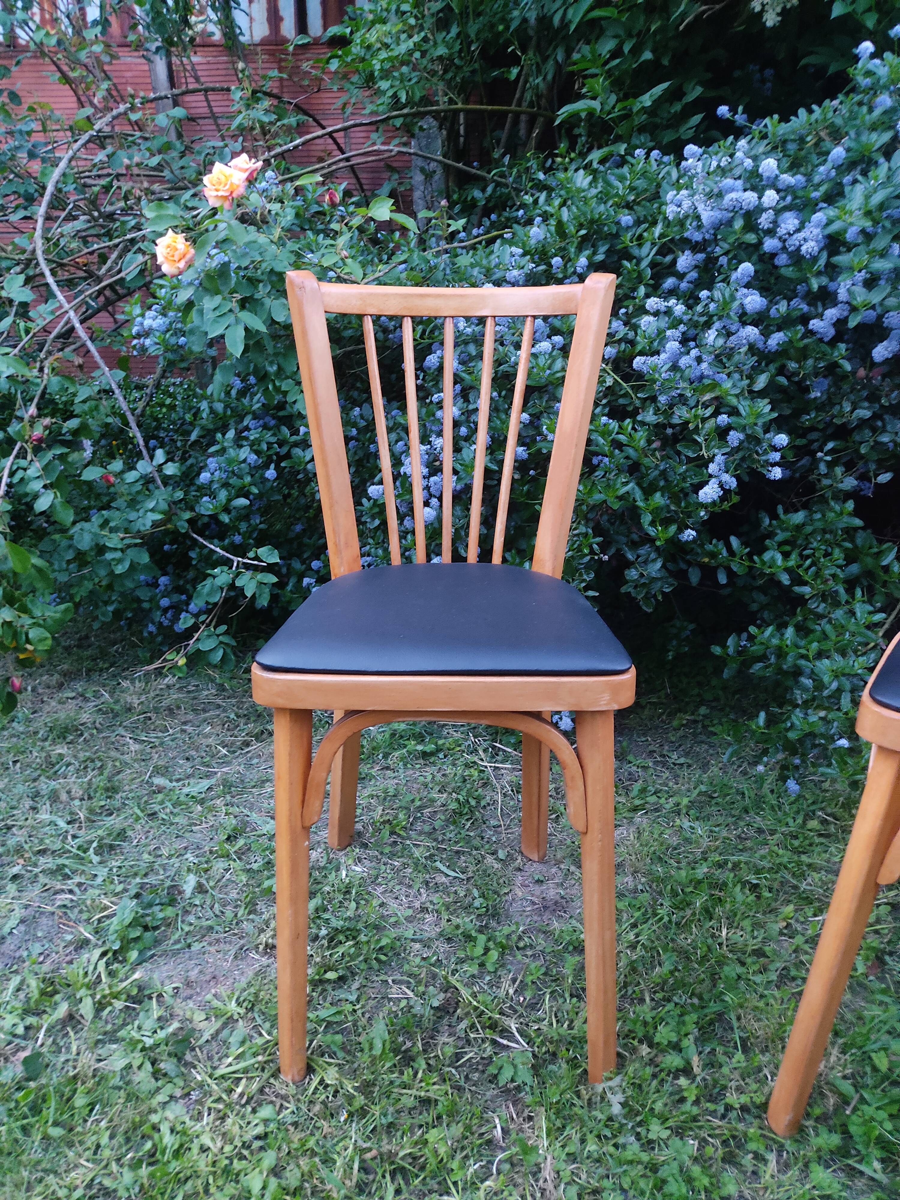 Set of 3 baumann bistro chairs n°12